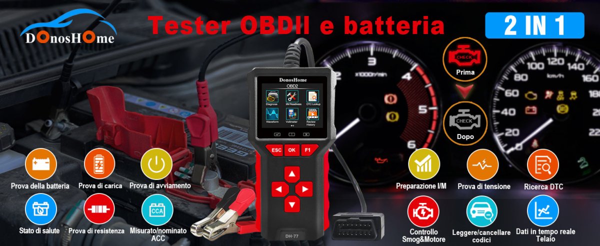 L'importanza dei tester per batterie nella vita quotidiana ｜ IT - DonosHome - OBD2 scanner,Battery tester,tuning,Car Ambient Lighting