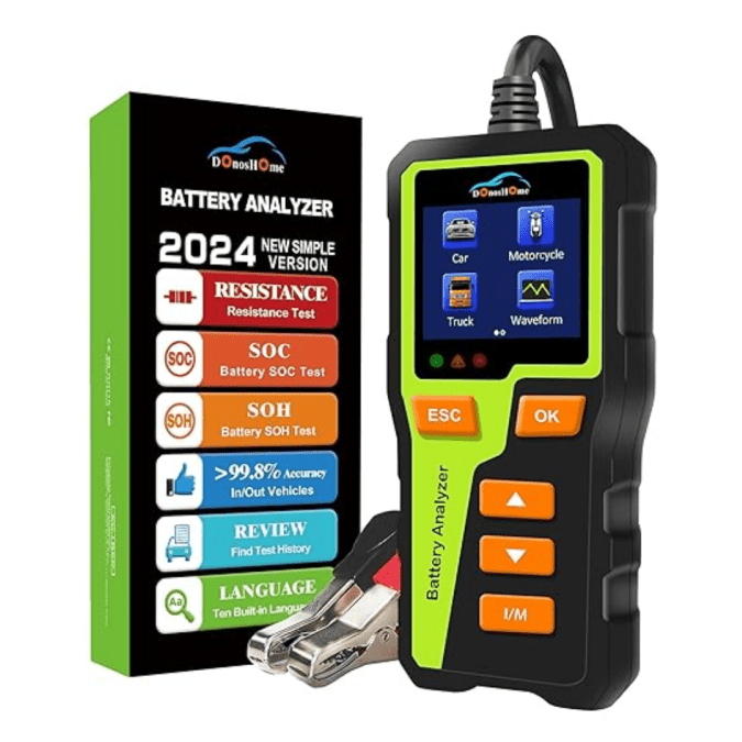 New Version, DonosHome DH310 Battery Tester, 12V/24V, 5-30V, 100-2000CCA, Load Tester Automotive Battery Analyzer - DonosHome - OBD2 scanner,Battery tester,tuning,Car Ambient Lighting
