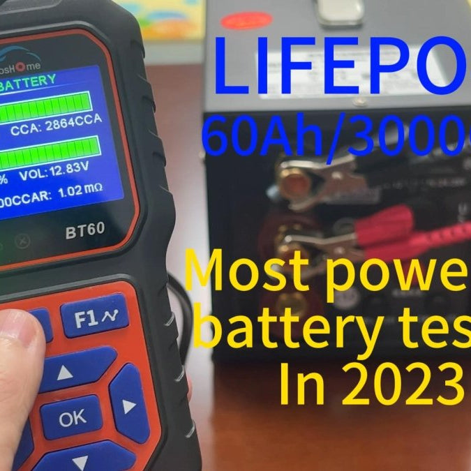 Surprise reviewing the DonosHome BT60 battery tester to test the 60Ah/3000CCA LiFePO4 battery - DonosHome - OBD2 scanner,Battery tester,tuning,Car Ambient Lighting