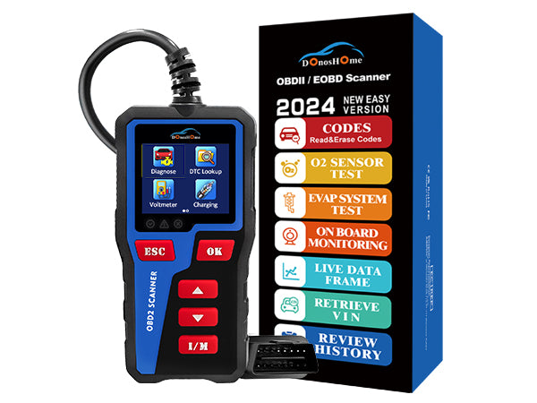 DonosHome DH300 OBD2 Scanner Code Reader Scan Diagnostic Tool, Enhanced Check and Reset Engine Light Fault, DTC Lookup I/M Readiness and Crangking&Charging System Test for All OBDII Cars Afte - DonosHome - OBD2 scanner,Battery tester,tuning,Car Ambient Lighting