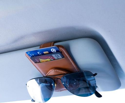 TOOPEER Sunglass Clip for Car Visor with Powerful Magnetic Fit, Cowhide Pocket Holder for Credit Card, ID, Bills, License, Truck or Auto Interior Accessories (Black) - DonosHome - OBD2 scanner,Battery tester,tuning,Car Ambient Lighting
